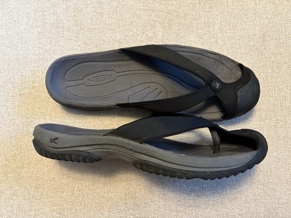 Keen Waimea Sandals Mens 14 Toe Guard Flip Flops Gorpcore Black Gray